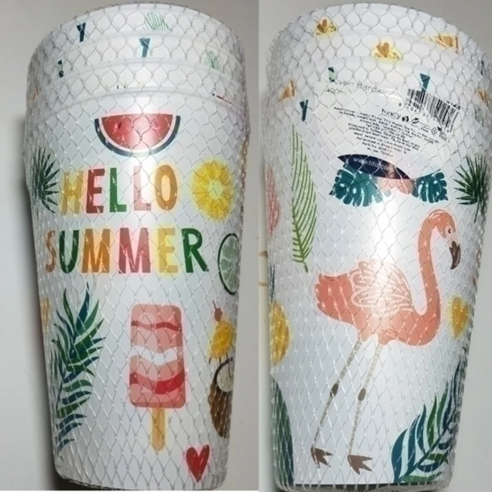 🛍Reusable Flamingo Ice Pops Cup Set